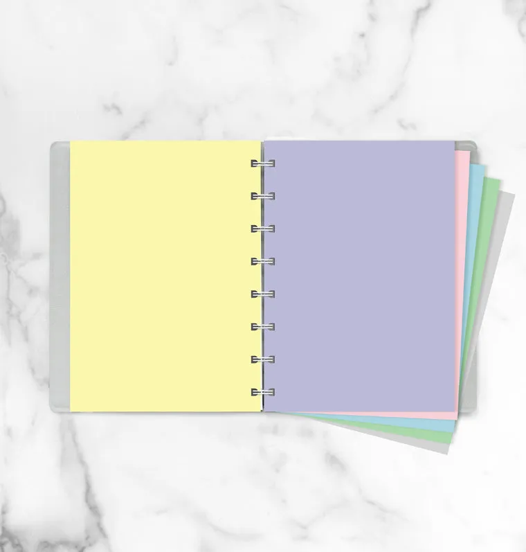 Filofax Pastels recharge carnet A5 neutre pastel