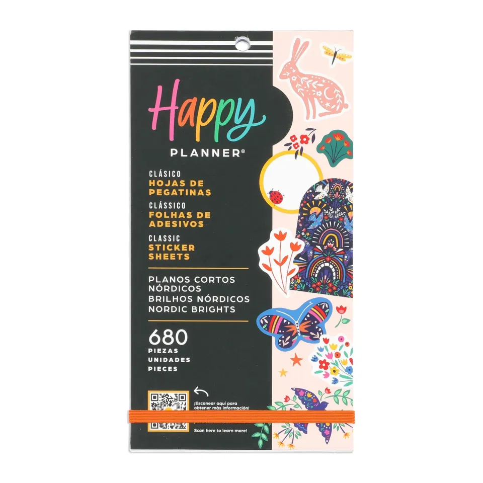 Happy Planner Nordic Bright Value Pack carnet autocollants 695 floral