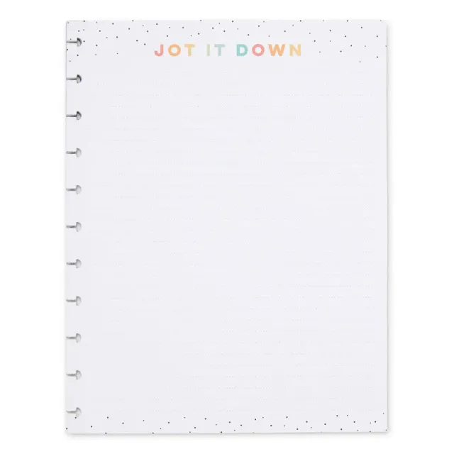 Happy Planner Big Jot it Down recharge papier 40 feuilles