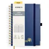 Poprun WH145L carnet à spirale ligné bleu marine 120g