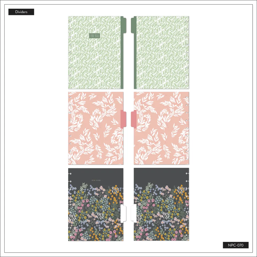 Happy Planner Soft Florals carnet Classic 60 feuilles ligné pointillé