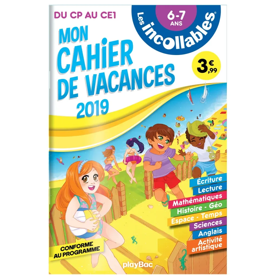 Frigobloc Les Incollables cahier vacances CP-CE1 2018