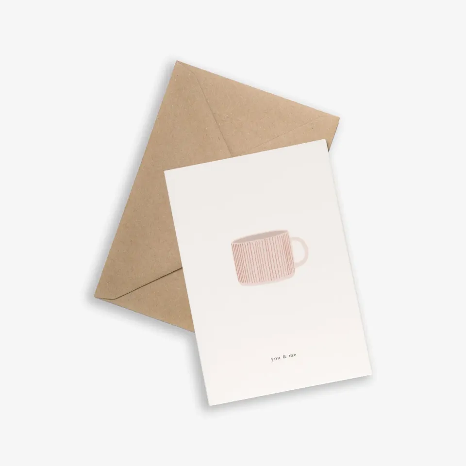Kartotek Greeting Card Cup carte you & me