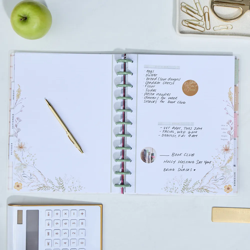 Happy Planner Reading in the Garden recharge Big pointillée 40 feuilles