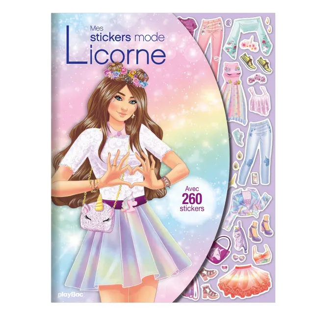 Frigobloc Mes stickers mode Licorne cahier 260 stickers