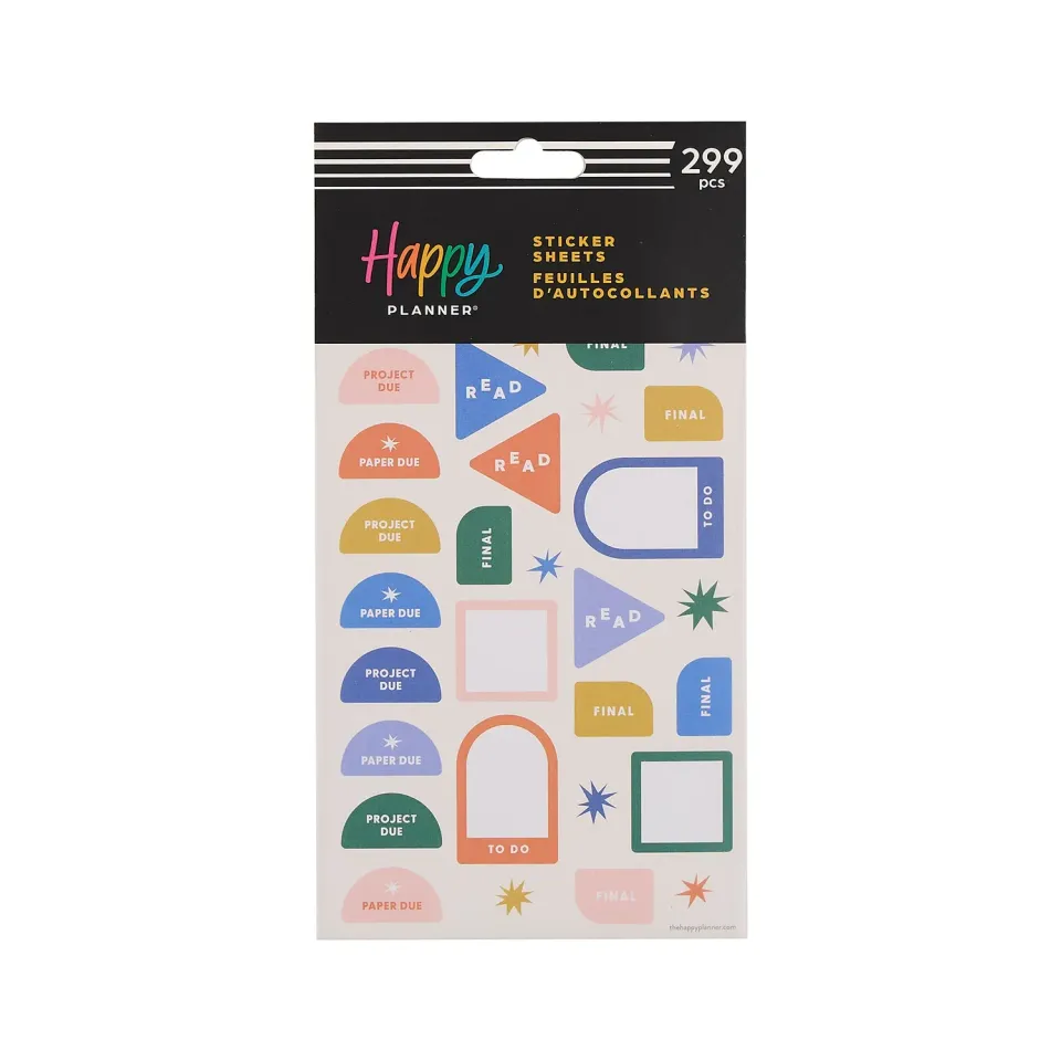 Happy Planner Stars & Smiles stickers élève 10 feuilles