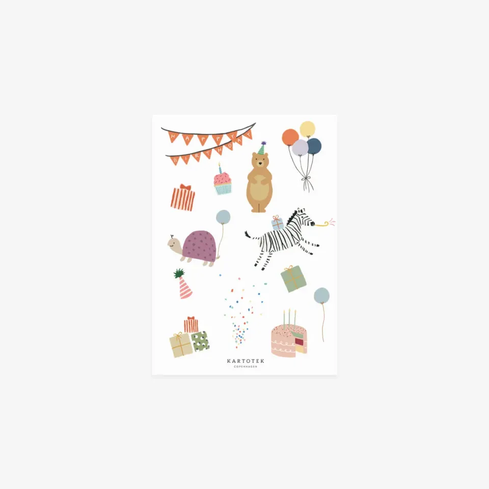 Kartotek Stickers Birthday autocollants anniversaire