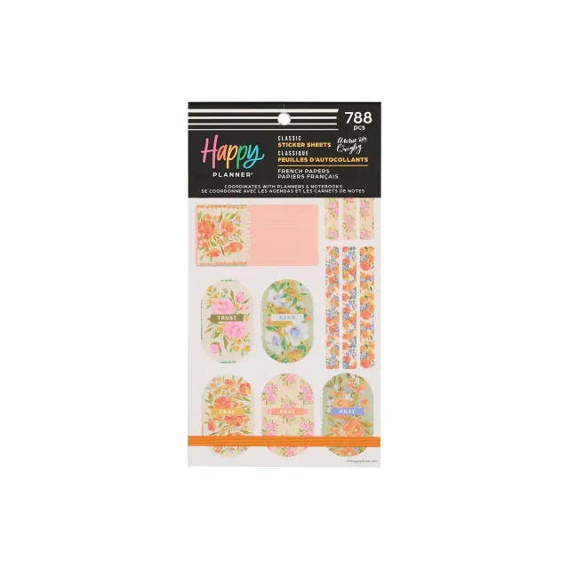 Me & my big ideas French Papers Faith stickers 30 planches floral