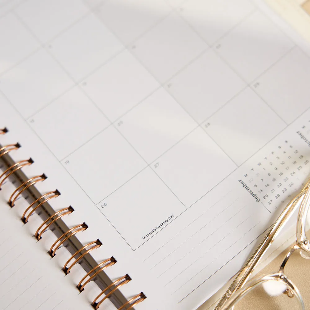 Happy Planner Citrine 2027 Ivory Diagonals agenda Classic spirale 12 mois