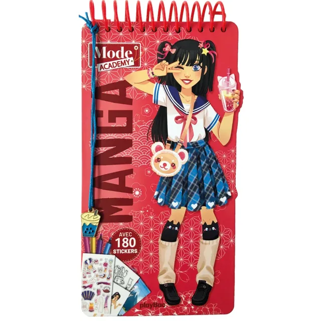 Frigobloc Mode Academy Manga carnet créatif 180 stickers bracelet