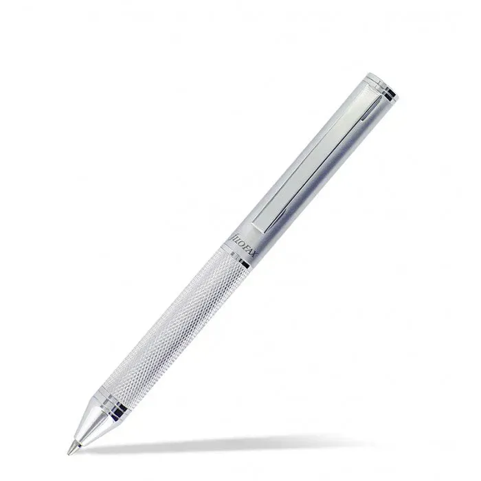 Filofax Barley stylo bille chromé encre noire