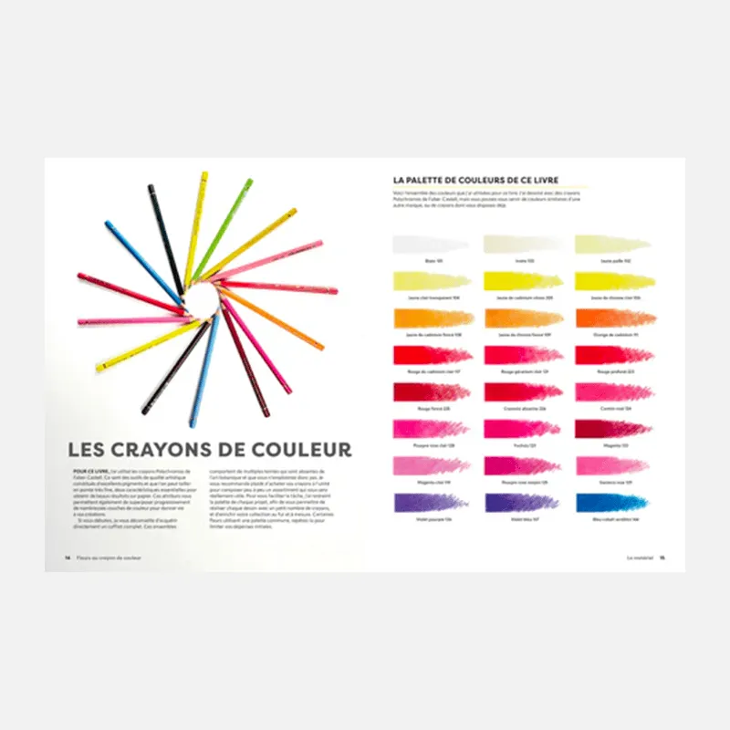 My365 Fleurs au crayon de couleur livre tutoriel