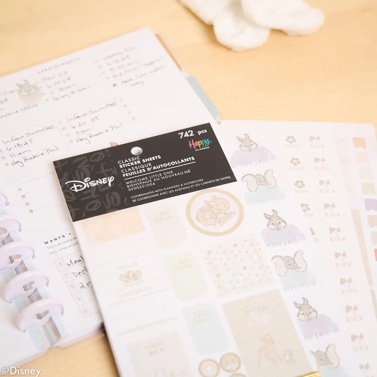 Happy Planner Disney Bébé Welcome Little One stickers 742 pcs