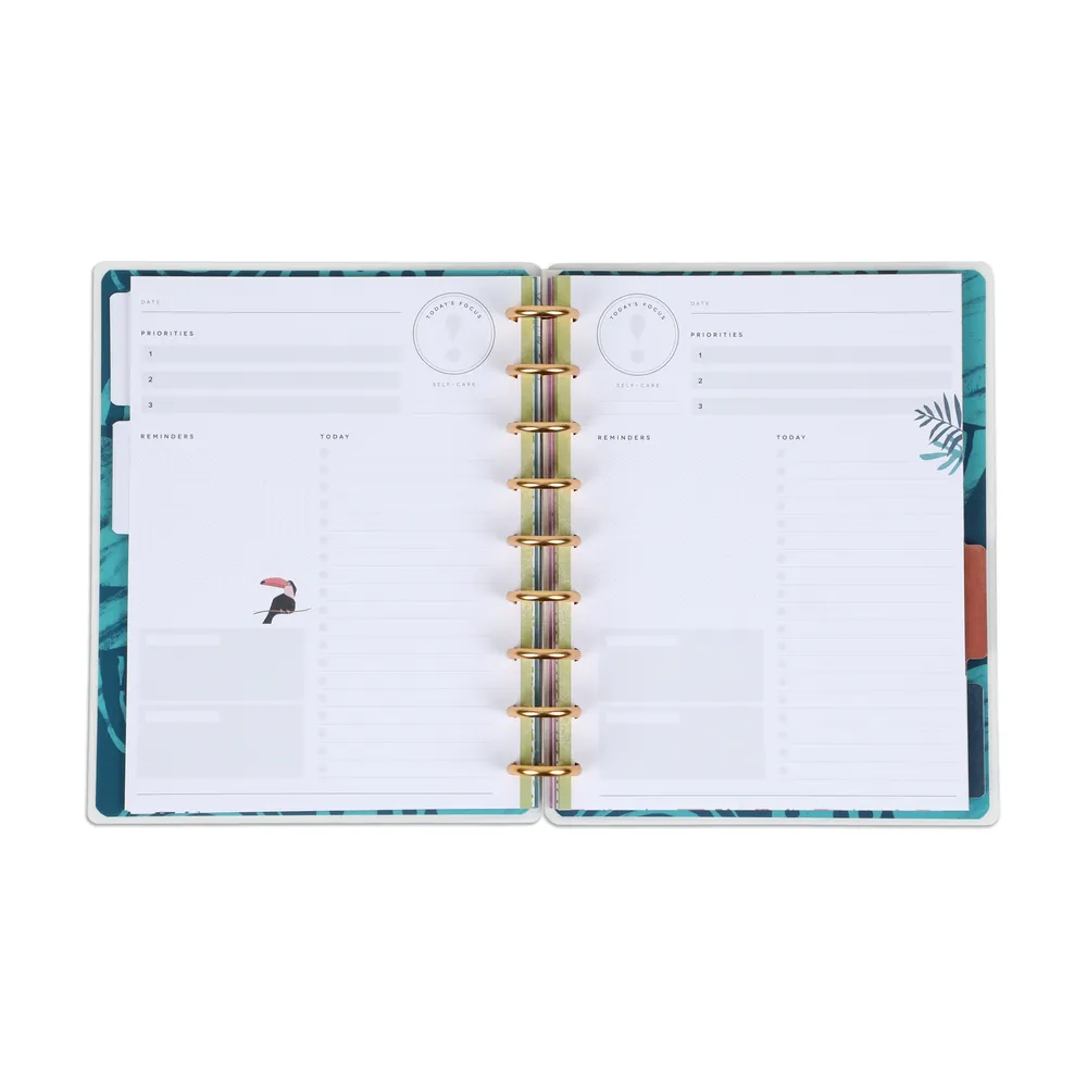 Happy Planner Tropical Boho agenda journalier non daté 4 mois