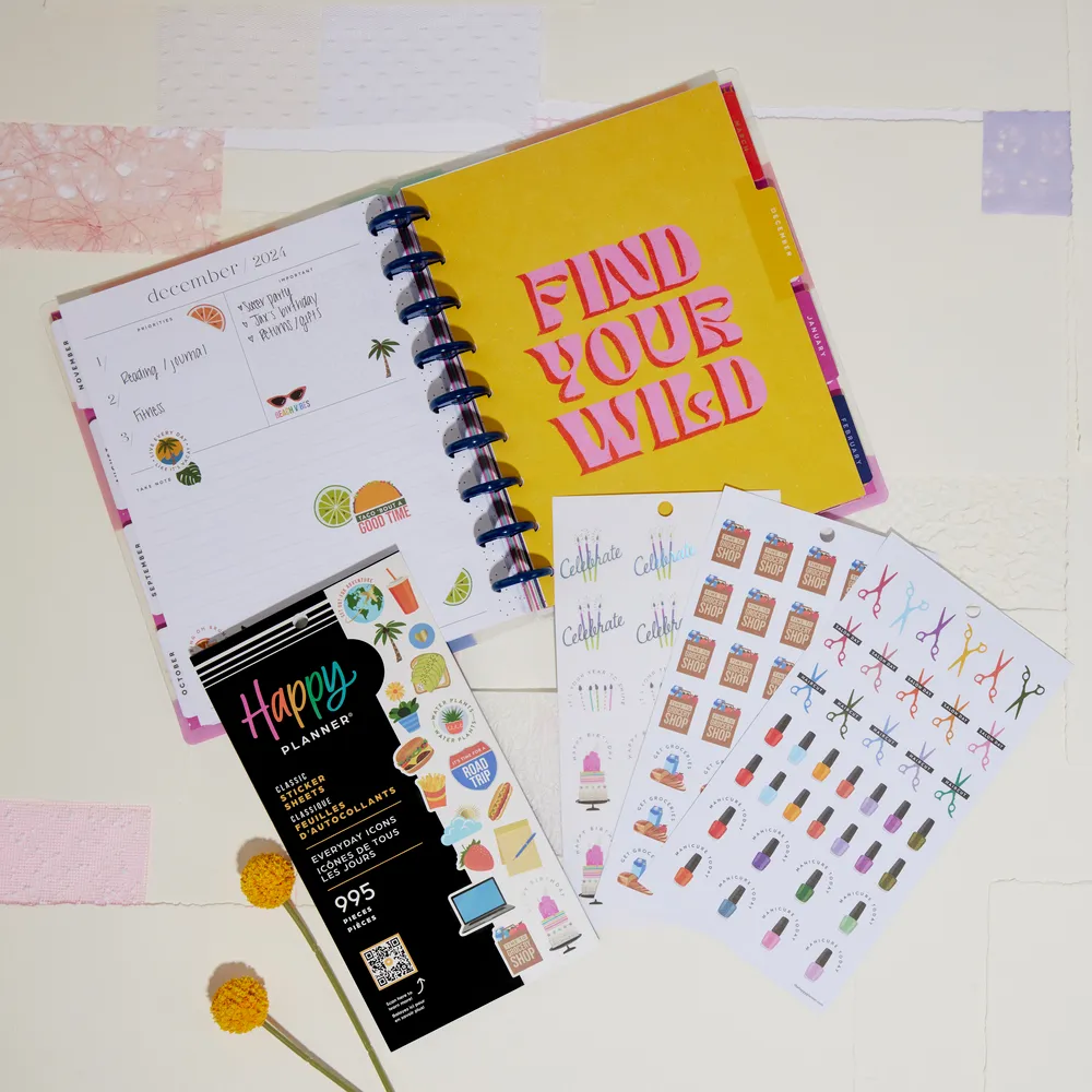Happy Planner Everyday Icons stickers Classic 995 icônes