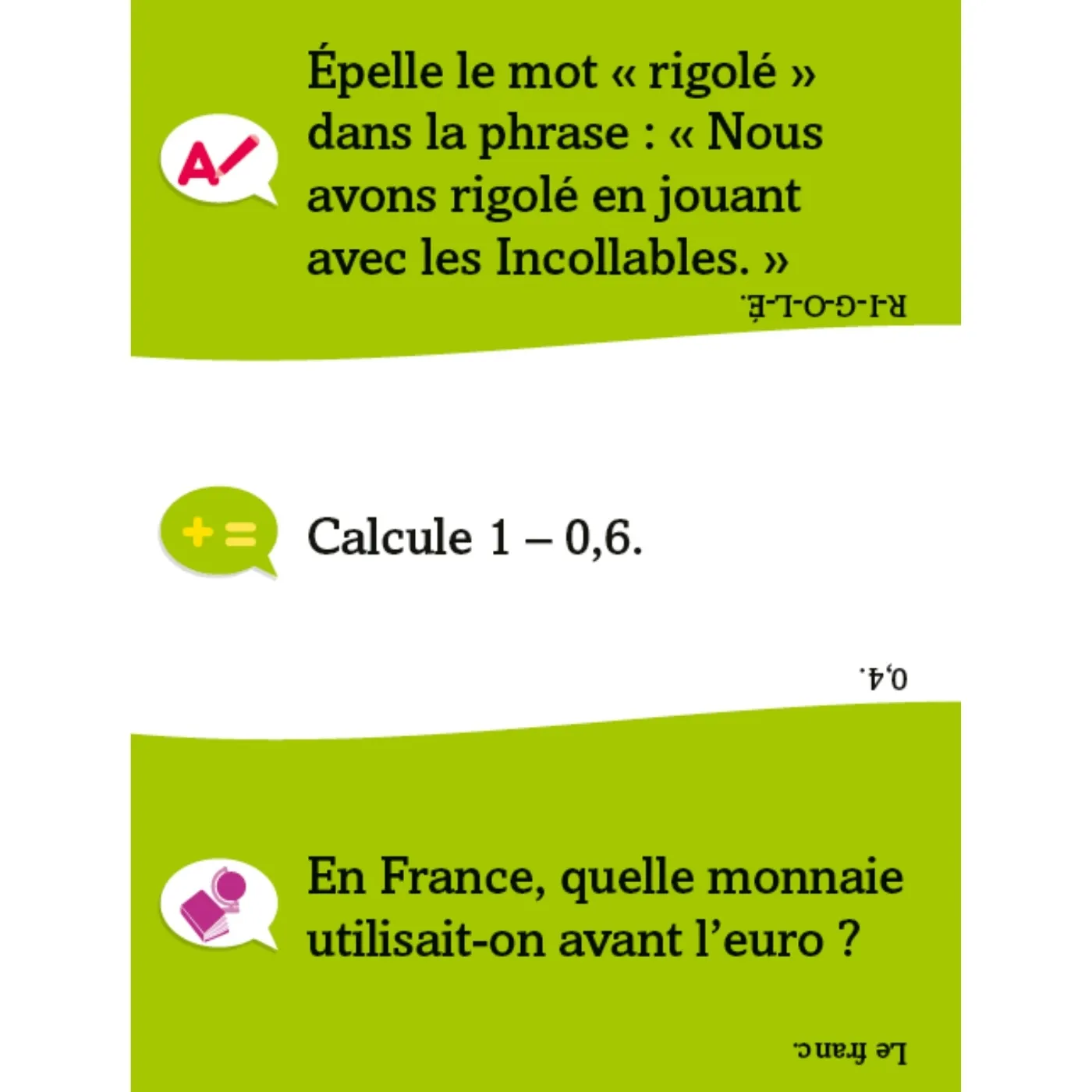 Frigobloc Incollables Famille boîte quiz enfants vs parents 540 quiz