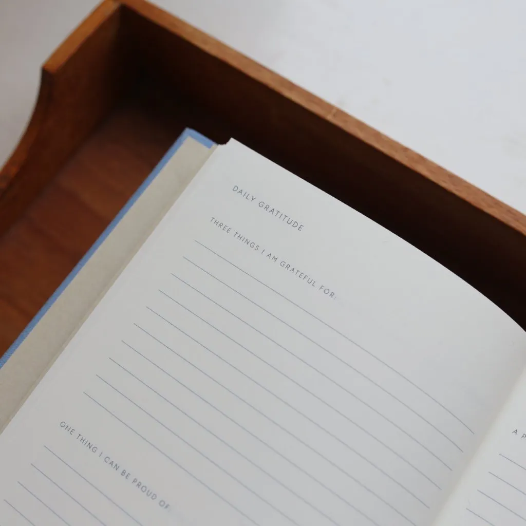 Kartotek Gratitude Journal carnet rigide bleu ciel
