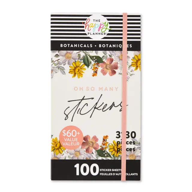 Happy Planner Flowers Notes méga stickers 3130 fleurs