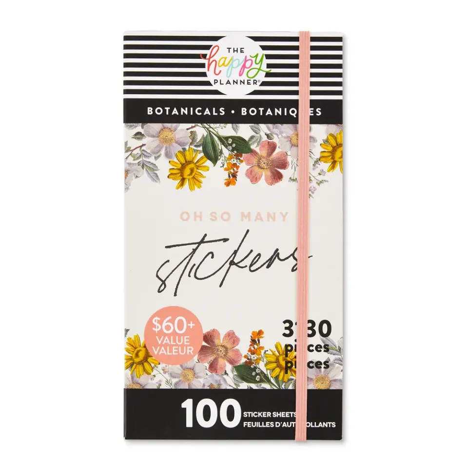 Happy Planner Flowers Notes méga stickers 3130 fleurs