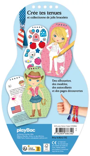Minimiki Amy aux États-Unis carnet créatif stickers bracelet