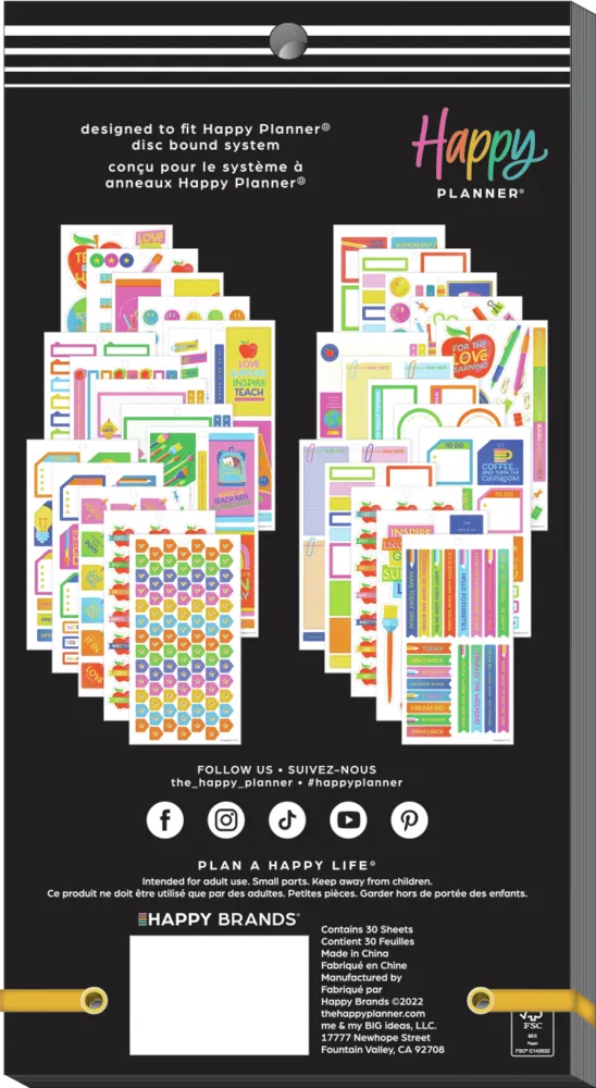 Happy Planner Abstract Silkscreen stickers Big prof 518