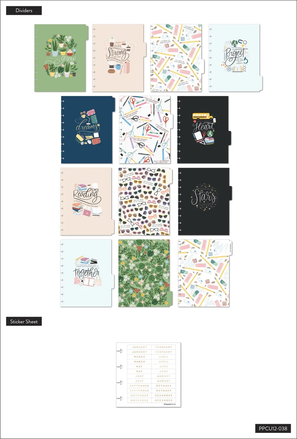 Me & My Big Ideas Cute Icons agenda professeur Classic non daté