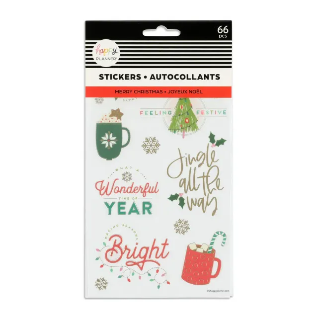 Happy Planner Merry Christmas stickers 5 feuilles fêtes