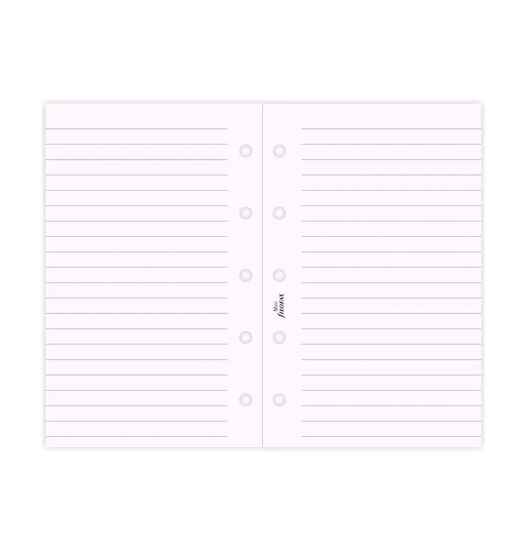Filofax Mini recharge feuilles lignées lavande 30 feuilles