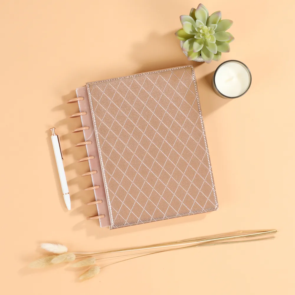 Happy Planner Classic couverture Crushed Rose souple simili cuir rose