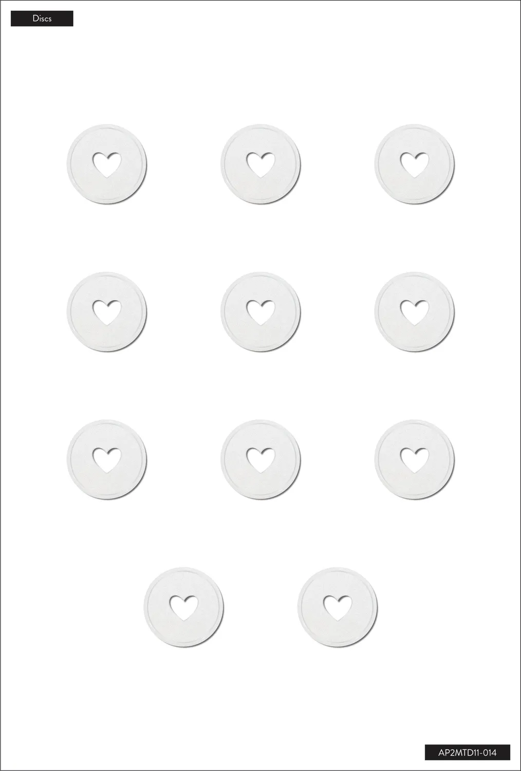 Happy Planner Medium disques métal Winter White x11