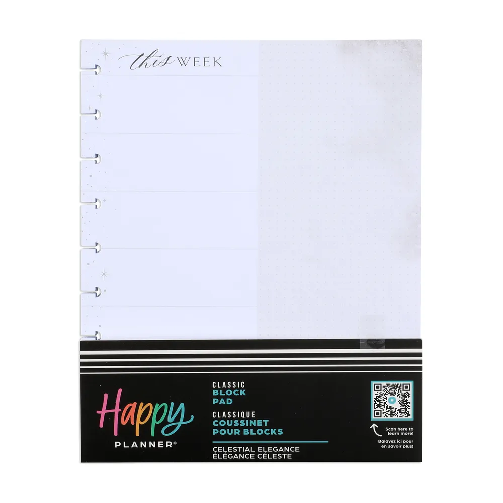 Happy Planner Celestial Elegance bloc-notes Classic 100 feuilles