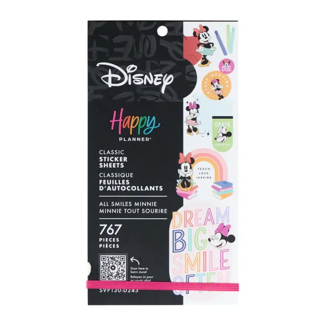 Happy Planner Disney Minnie Mouse stickers teacher Classic 767 pièces