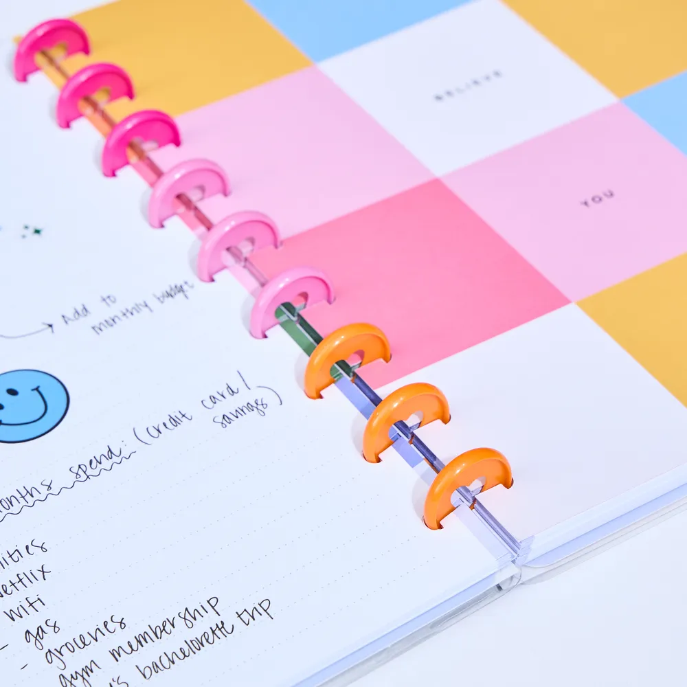 Happy Planner Playful Brights carnet pointillé ligné Classic 60 feuilles