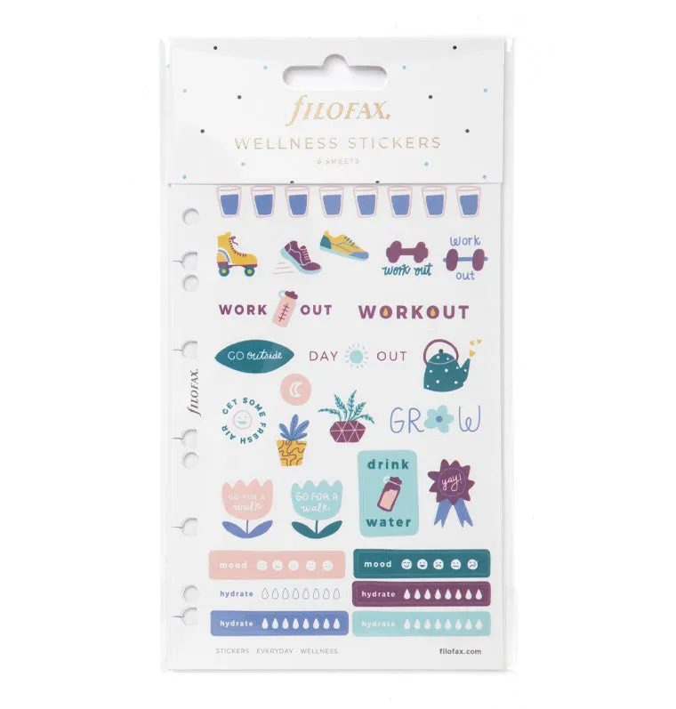 Filofax Everyday Wellness stickers 216 repositionnables