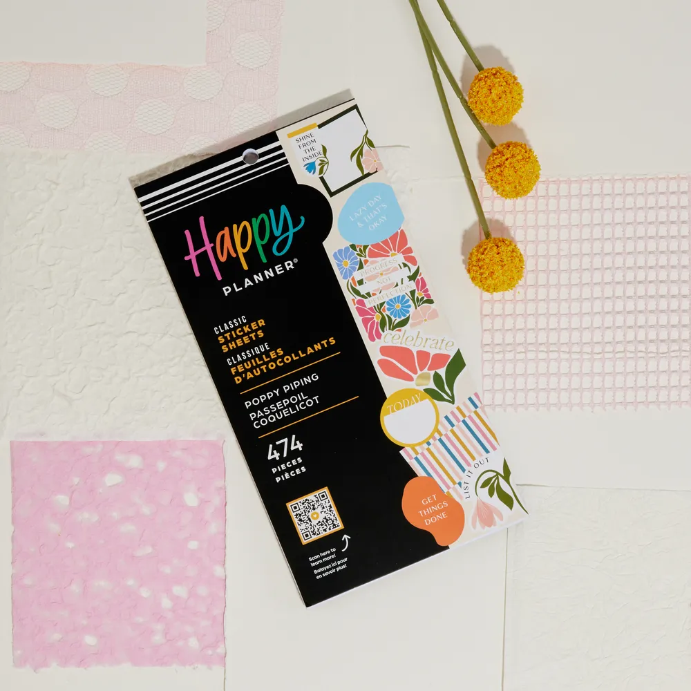 Me & my big ideas Poppy Piping stickers 474 fleurs