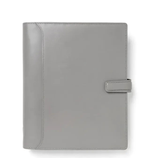 Filofax Lockwood organiseur cuir A5 à anneaux gris