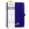 Poprun WH145P carnet spirale bleu roi pages blanches