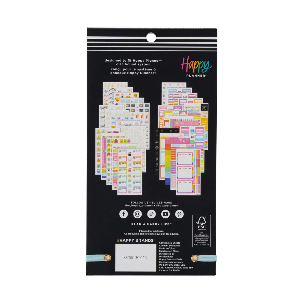 Happy Planner Everyday Plans stickers Classic 30 planches