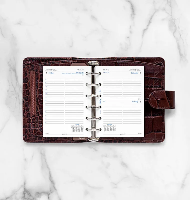 Filofax Classic recharge 2027 Pocket 1 jour par page anglais