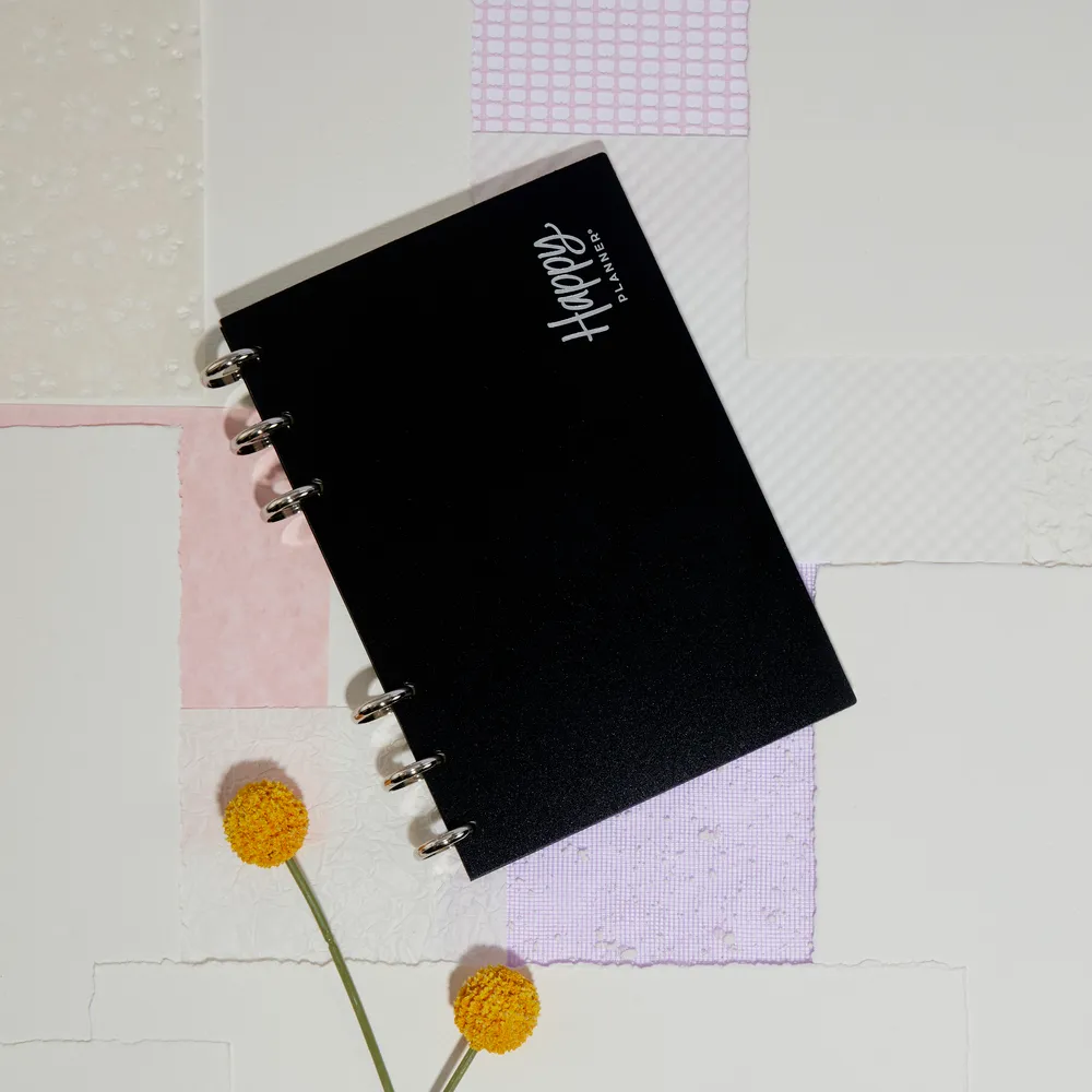 Happy Planner Frosted Black agenda bureau chevalet non daté 52 feuilles