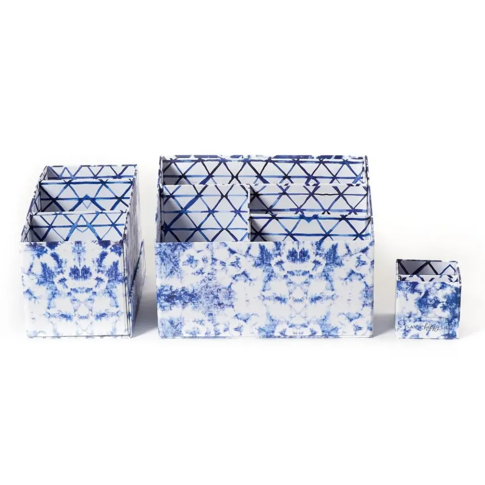 Happy Planner Indigo kit boite rangement 3 pièces tie dye