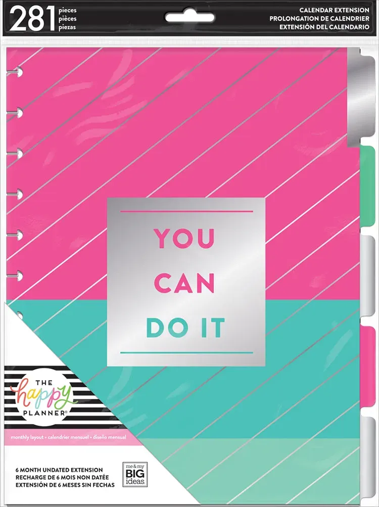 Happy Planner Monthly Extension recharge Big 6 mois non datée