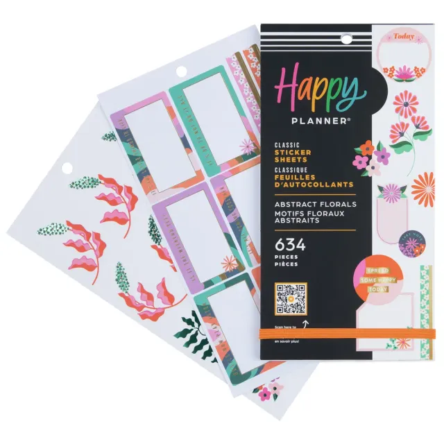 Happy Planner Abstract Florals carnet stickers floral