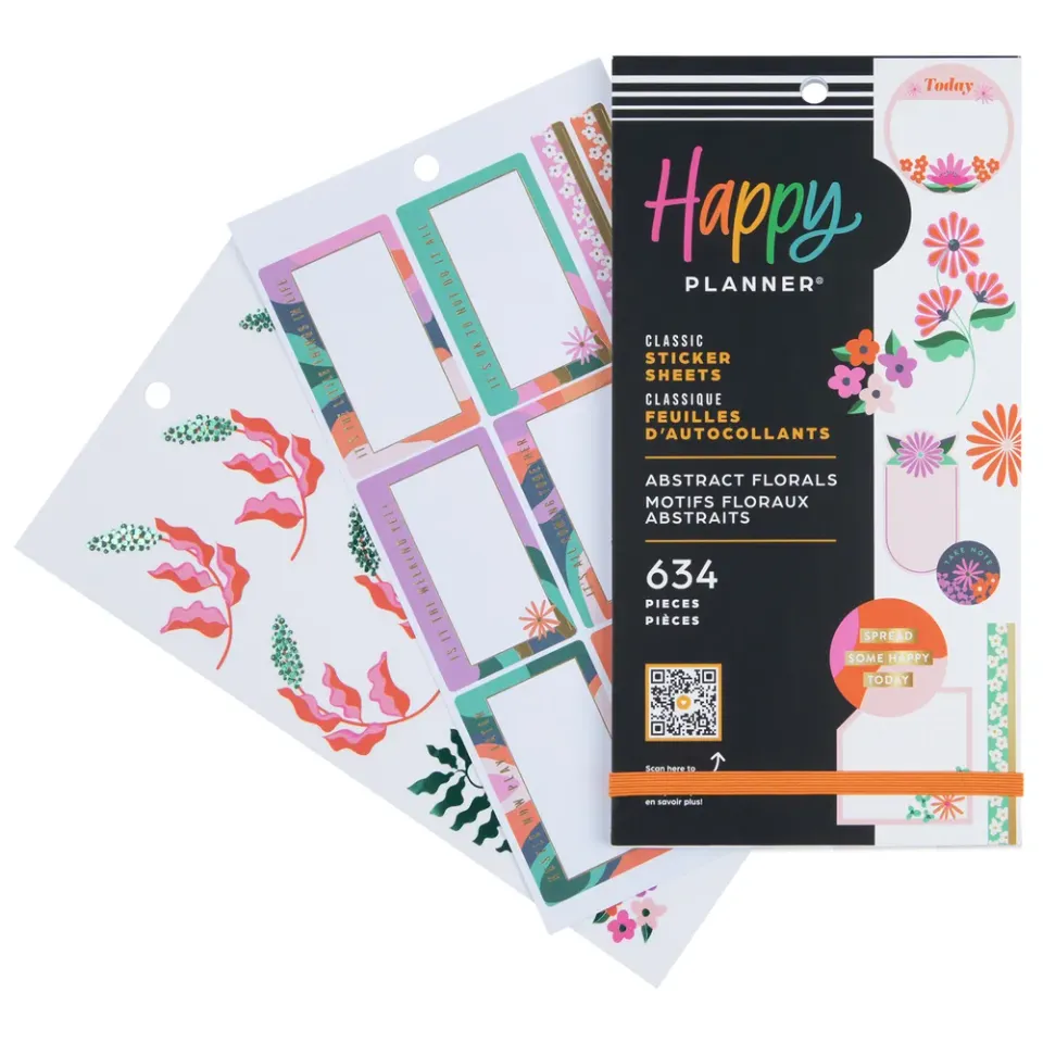 Happy Planner Abstract Florals carnet stickers floral