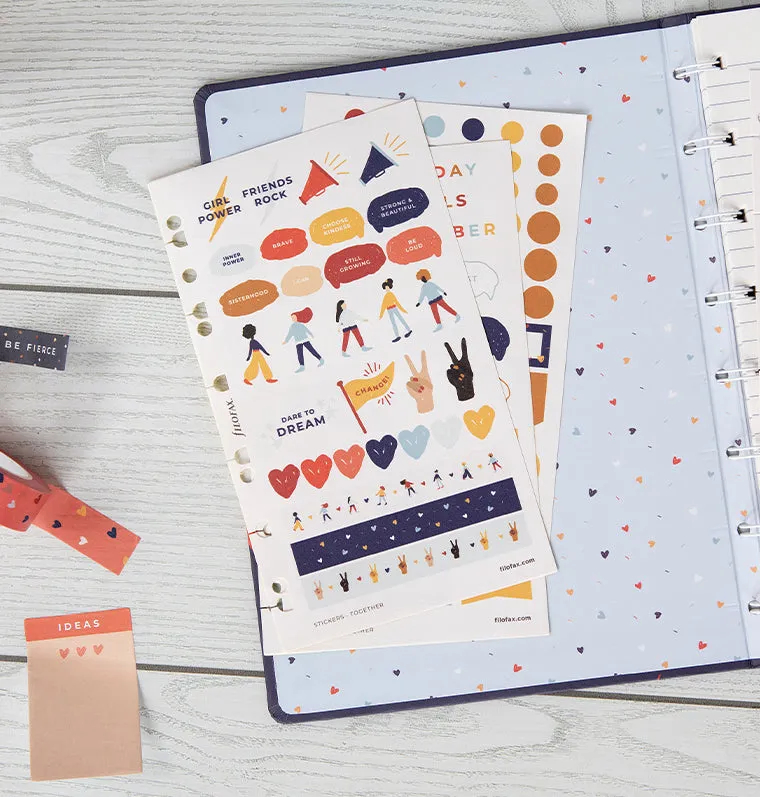 Filofax Together stickers repositionnables 6 feuilles
