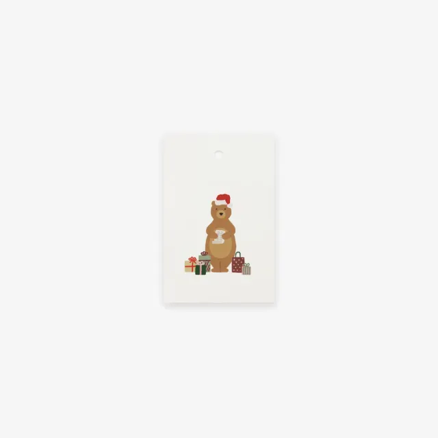 Kartotek Christmas Bear étiquette cadeau 46x70 mm