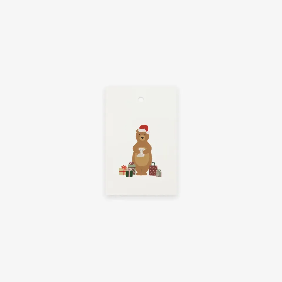 Kartotek Christmas Bear étiquette cadeau 46x70 mm