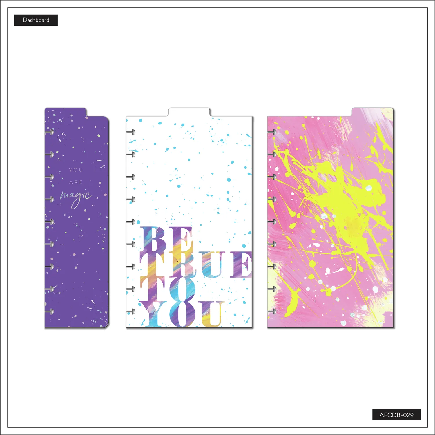 Happy Planner GracePlace Art dashboards Classic lot de 3