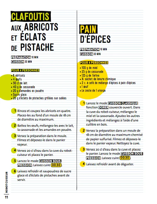 Frigobloc Mon robot cuiseur Desserts cahier recettes Cookeo