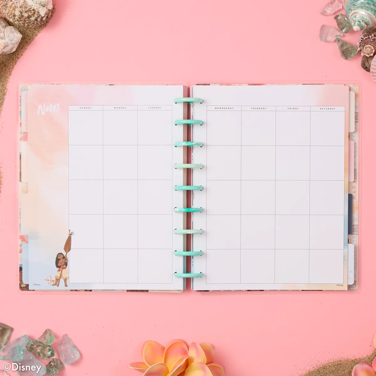 Happy Planner Disney Moana agenda vertical non daté 12 mois
